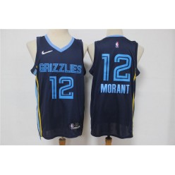 Grizzlies 12 Ja Morant Navy Nike Diamond 75th Anniversary City Edition Swingman Jersey