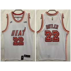 Heat 22 Jimmy Butler White Nike Swingman Jersey