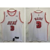 Heat 3 Dwyane Wade White 2022-23 Nike Swingman Jersey