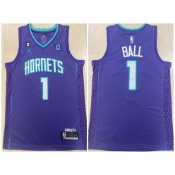 Hornets 1 LaMelo Ball Purple 2022-23 Swingman Jersey