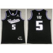Kings 5 De'Aaron Fox Black 2021-22 City Edition Nike Swingman Jersey