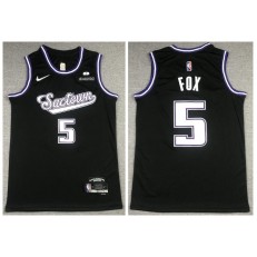 Kings 5 De'Aaron Fox Black 2021-22 City Edition Nike Swingman Jersey