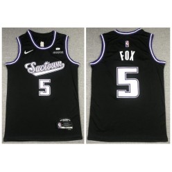 Kings 5 De'Aaron Fox Black 2021-22 City Edition Nike Swingman Jersey