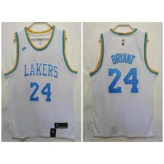 Lakers 24 Kobe Bryant White 2022-23 Nike Swingman Jersey