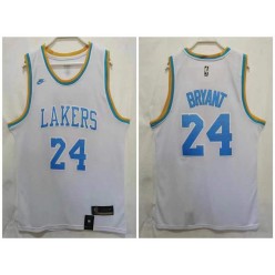 Lakers 24 Kobe Bryant White 2022-23 Nike Swingman Jersey