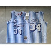 Lakers 34 Shaquille O'Neal Blue White 1996 97 Hardwood Classics Jersey