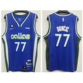 Mavericks 77 Luka Doncic Blue Nike 2022-23 City Edition Swingman Jersey