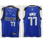 Mavericks 77 Luka Doncic Blue Nike 2022-23 Swingman Jersey