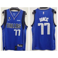 Mavericks 77 Luka Doncic Blue Nike 2022-23 Swingman Jersey