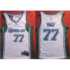 Mavericks 77 Luka Doncic White Nike Diamond 75th Anniversary City Edition Swingman Jersey