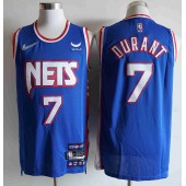 Nets 7 Kevin Durant Blue Nike Diamond 75th Anniversary City Edition Swingman Jersey