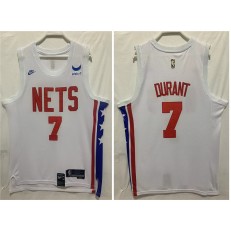 Nets 7 Kevin Durant White Nike 2022-23 Swingman Jersey