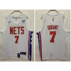 Nets 7 Kevin Durant White Nike 2022-23 Swingman Jersey