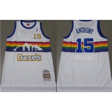 Nuggets 15 Carmelo Anthony White 2003-04 Hardwood Classics Mesh Jersey