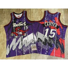 Raptors 15 Vince Carter Purple 1998-99 Hardwood Classics Jersey