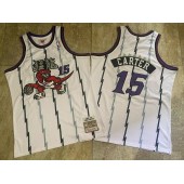 Raptors 15 Vince Carter White 1998-99 Hardwood Classics Jersey