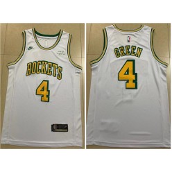 Rockets 4 Jalen Green White Nike 2022-23 Swingman Jersey