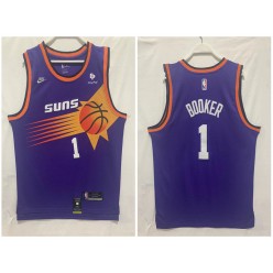 Suns 1 Devin Booker Purple 2022-23 Swingman Jersey