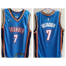 Thunder 7 Chet Holmgren Blue Nike 2022 NBA Draft Swingman Jersey