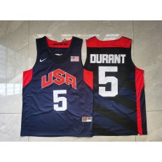 USA 5 Kevin Durant Navy 2012 Olympic Basketball Team Jersey