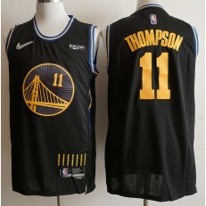 Warriors 11 Klay Thompson Blue Nike Diamond 75th Anniversary City Edition Swingman Jersey