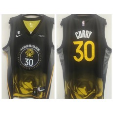 Warriors 30 Stephen Curry Black 2022-23 Nike City Edition Swingman Jersey