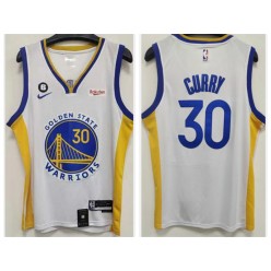 Warriors 30 Stephen Curry White 2022-23 Nike Swingman Jersey