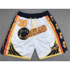 Warriors White Nike 2022 NBA Finals City Edition Swingman Shorts