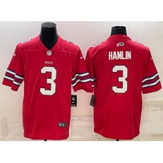 Nike Bills #3 Damar Hamlin Red Vapor Untouchable Limited Jersey