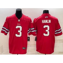 Nike Bills #3 Damar Hamlin Red Vapor Untouchable Limited Jersey