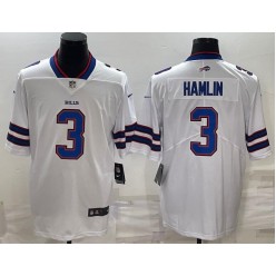 Nike Bills #3 Damar Hamlin White Vapor Untouchable Limited Jersey