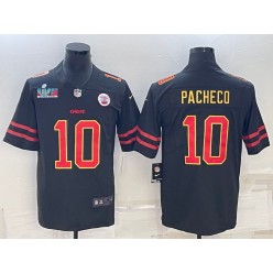 Nike Chiefs #10 Isiah Pacheco Black 2023 Super Bowl LVII Vapor Limited Jersey
