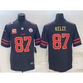 Nike Chiefs #87 Travis Kelce Black C Patch Vapor Untouchable Limited Jersey