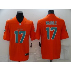 Nike Dolphins #17 Jaylen Waddle Orange Color Rush Limited Jersey