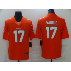 Nike Dolphins #17 Jaylen Waddle Orange Vapor Limited Jersey