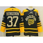 Bruins 37 Patrice Bergeron Black 2023 Winter Classic Adidas Jersey