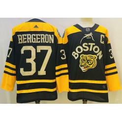 Bruins 37 Patrice Bergeron Black 2023 Winter Classic Adidas Jersey