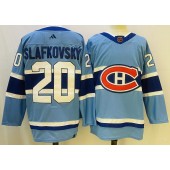 Canadiens 20 Juraj Slafkovsky Light Blue Reverse Retro Adidas Jersey