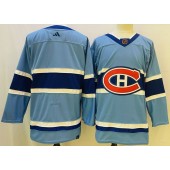Canadiens Blank Light Blue Reverse Retro Adidas Jersey