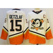 Ducks 15 Ryan Getzlaf White Reverse Retro Adidas Jersey