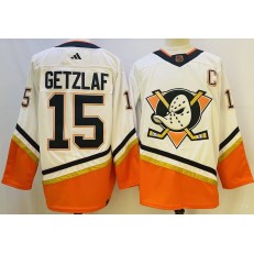 Ducks 15 Ryan Getzlaf White Reverse Retro Adidas Jersey