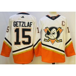 Ducks 15 Ryan Getzlaf White Reverse Retro Adidas Jersey