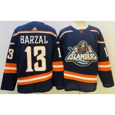 Islanders 13 Mathew Barzal Navy Reverse Retro Adidas Jersey