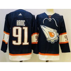 Oilers 91 Evander Kane Navy Reverse Retro Adidas Jersey