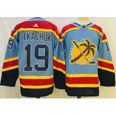 Panthers 19 Matthew Tkachuk Blue Reverse Retro Adidas Jersey