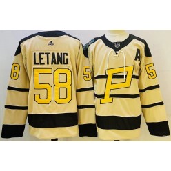 Penguins 58 Kris Letang Cream 2023 Winter Classic Adidas Jersey
