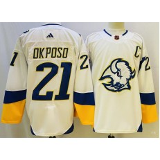 Sabres 21 Kyle Okposo White Reverse Retro Adidas Jersey
