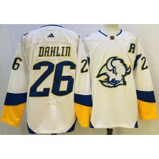 Sabres 26 Rasmus Dahlin White Reverse Retro Adidas Jersey