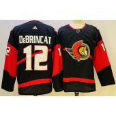 Senators 12 Alex DeBrincat Black Reverse Retro Adidas Jersey