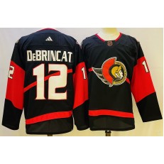 Senators 12 Alex DeBrincat Black Reverse Retro Adidas Jersey